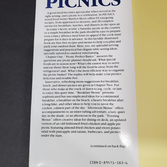 Picnics Book A Running Press Friedman Publishing Group Marilyn Myers NWT Vintage - Picture 3 of 12